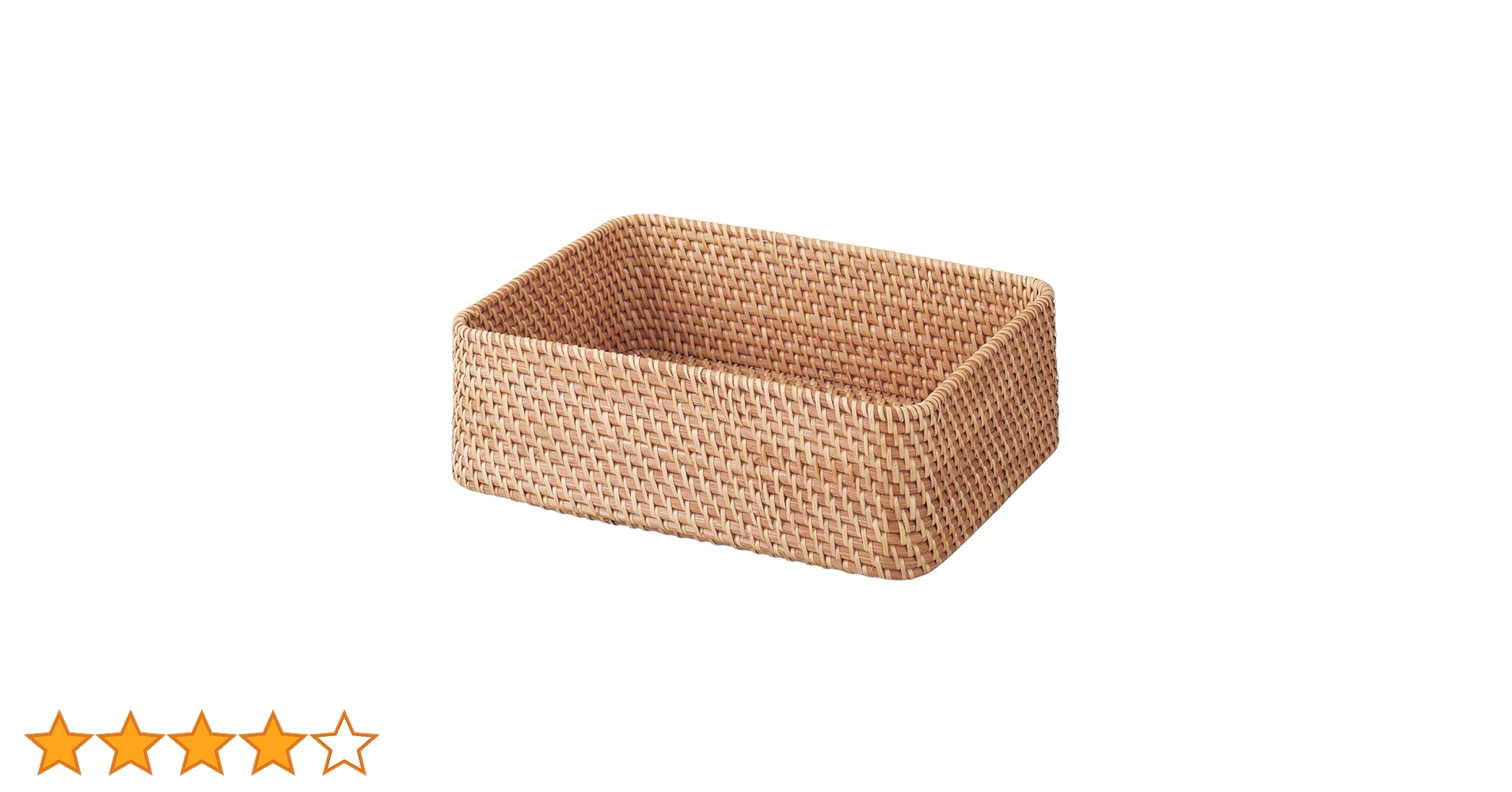 Amazon.co.jp: 無印良品 重なるラタン長方形バスケット・小 (V